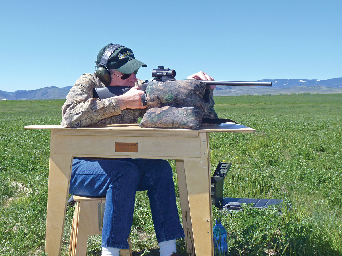 Early testing of the 17 VHA cartridge was done with a T/C Contender Carbine with a 23-inch barrel. Thus far the cartridge seems to work well on close- to midrange ground squirrels but may be a bit on the light side for prairie dogs.